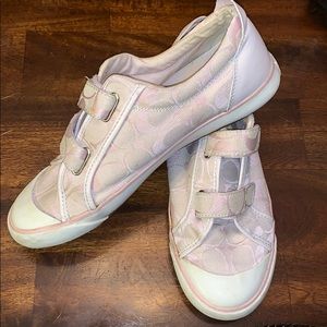 Coach Britt women’s shoe Pink Velcro sneaker 8 1/2